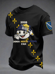 Men's  Bosnia ZMAJEVI Football Lover Printed short sleeves t-shirt