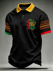 Men's  Juneteenth They Not Like Us Since 1865 Print Casual Polo