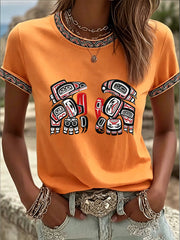 Women's Indigenous Totem Art Casual Shirt