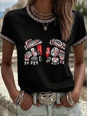 Women's Indigenous Totem Art Casual Shirt