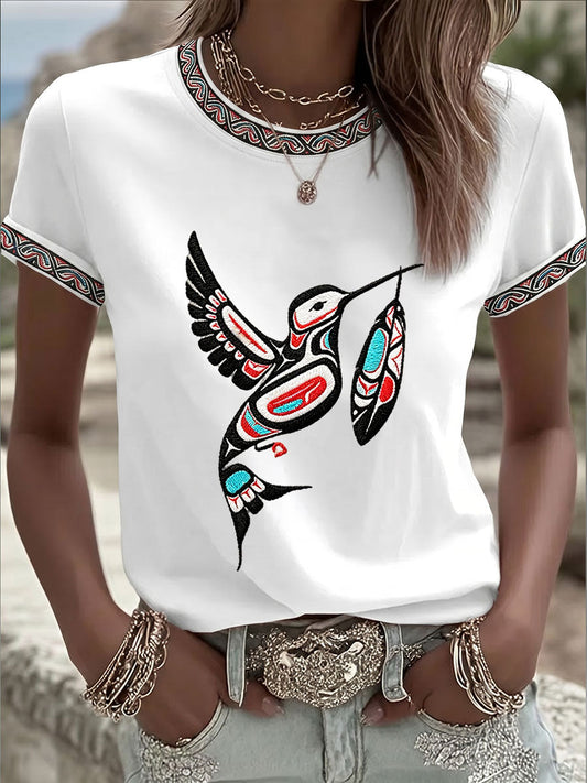 Women's Indigenous Totem Art Casual Shirt
