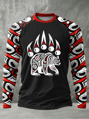 Men's Indigenous Totem Art Casual T-Shirt