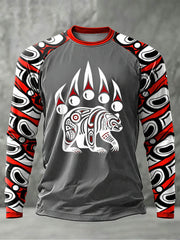 Men's Indigenous Totem Art Casual T-Shirt