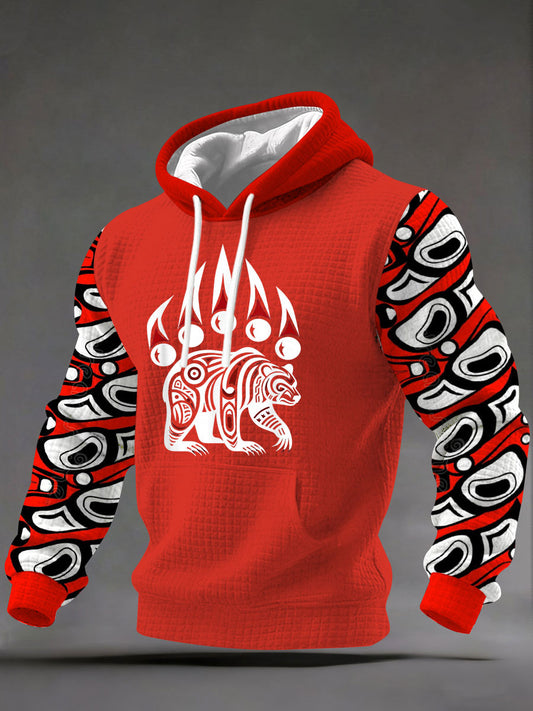 Men's Indigenous Totem Art Casual Hoodie