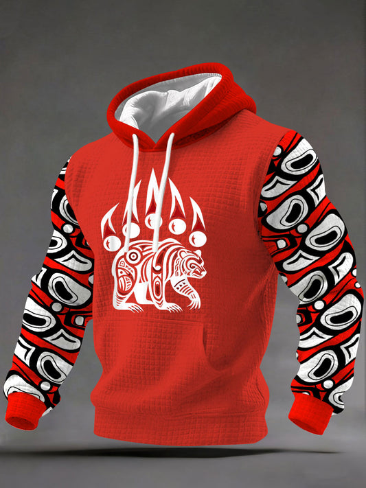 Men's Indigenous Totem Art Casual Hoodie