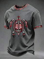 Men's Indigenous Totem Art Casual T-Shirt