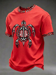 Men's Indigenous Totem Art Casual T-Shirt