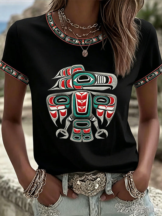 Women's Indigenous Art Casual T-shirt