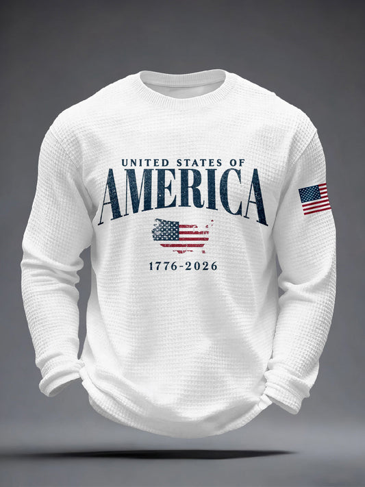 Men's America 1776-2026 Waffle Long-Sleeve T-Shirt