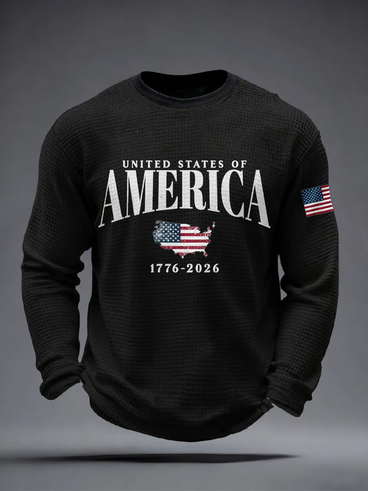 Men's America 1776-2026 Waffle Long-Sleeve T-Shirt