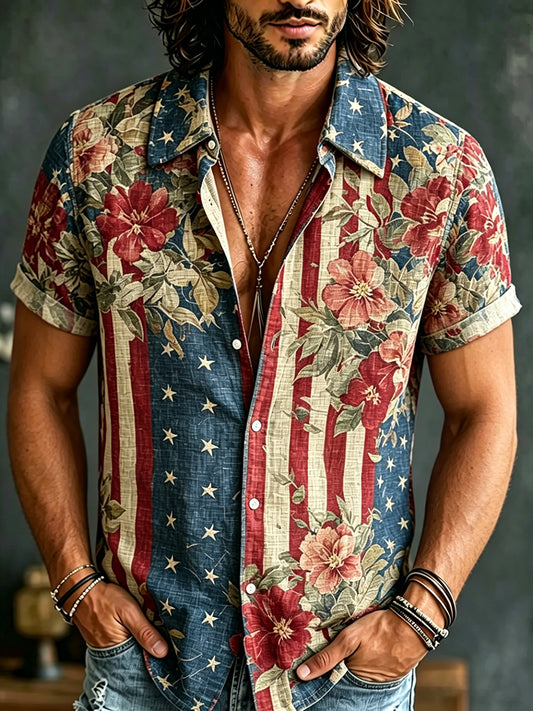 Men's USA Patriotic Casual Shirt