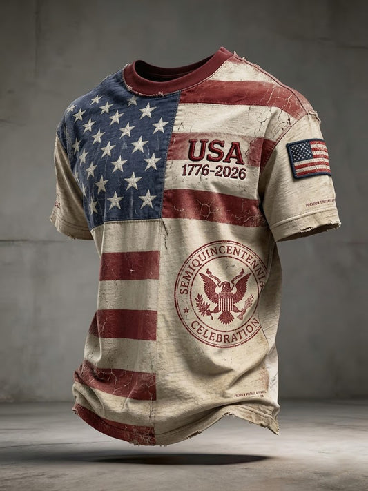 Men's America 1776 Freedom Printed T-Shirt