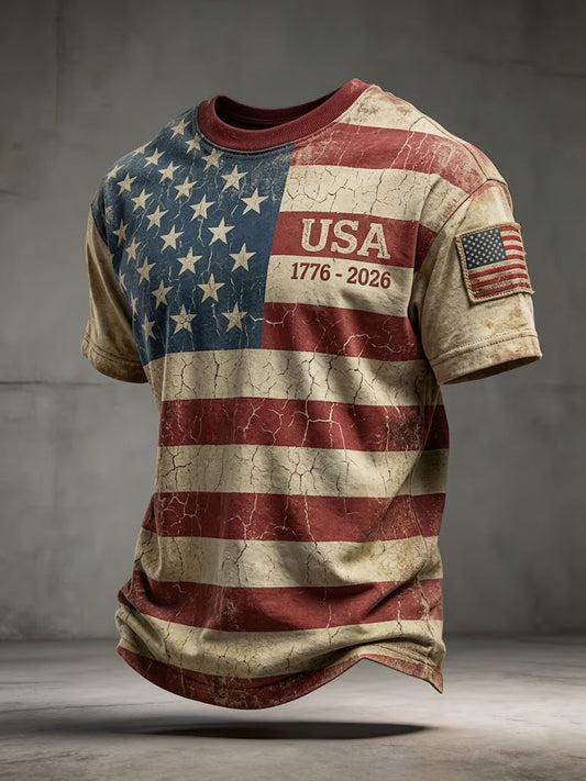Men's America 1776 Freedom Printed T-Shirt