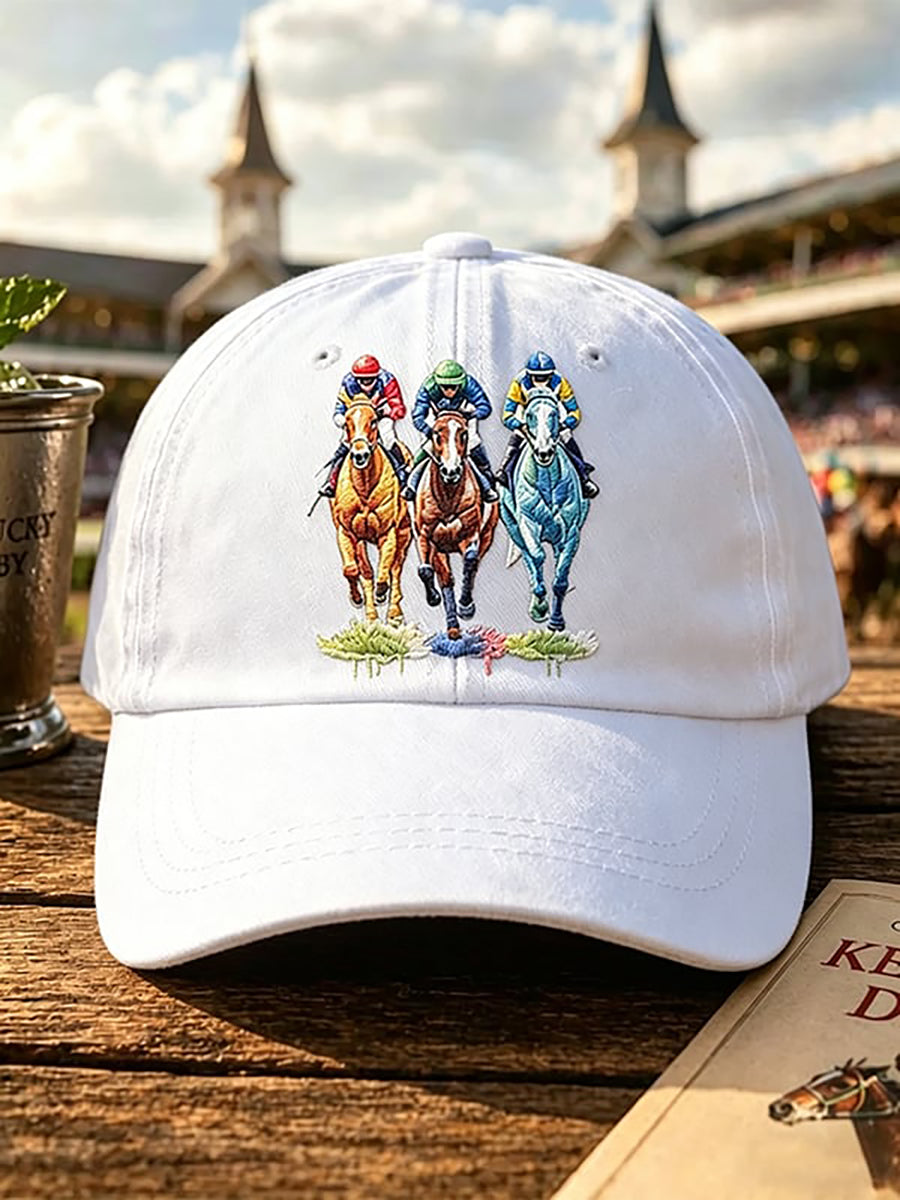 Unisex Horse Racing Print Cap