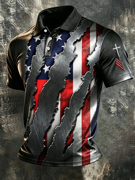 Men's America Print Casual Top