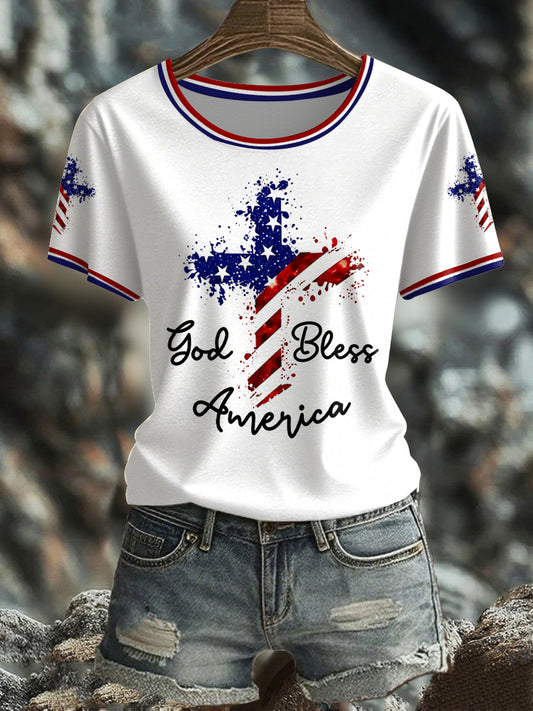 Women's America Printed T-shirt