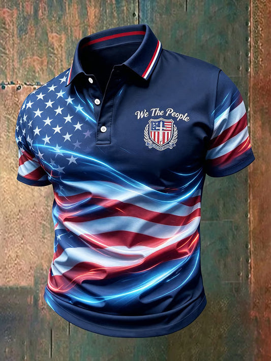 Men's America Print Casual Top