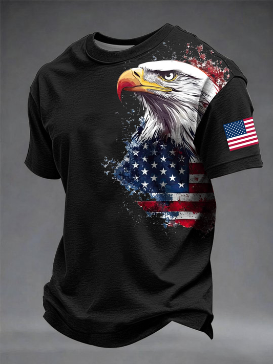 Men's American Print short sleeves t-shirt