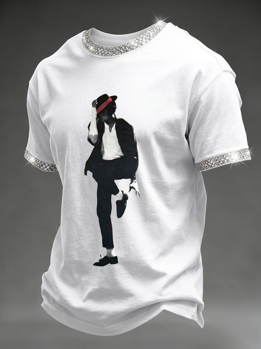 Men's King Of Pop Printed T-shirt