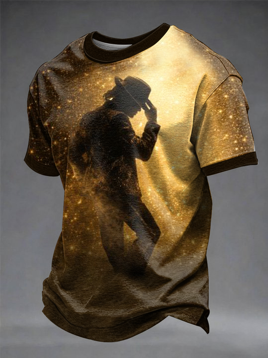 Men's Pop Music Character Print T-shirt