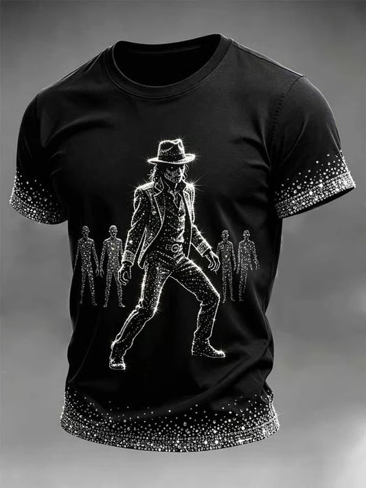 Men's King Of Pop Printed T-shirt