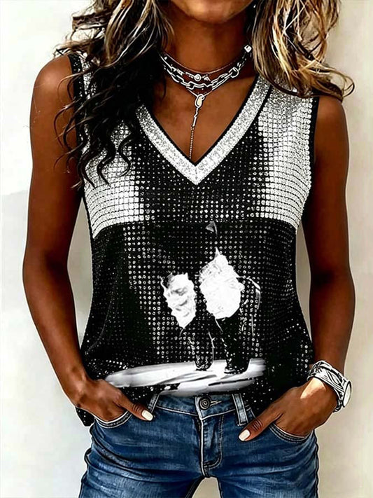 Women's Pop Music Inspired Vest Top