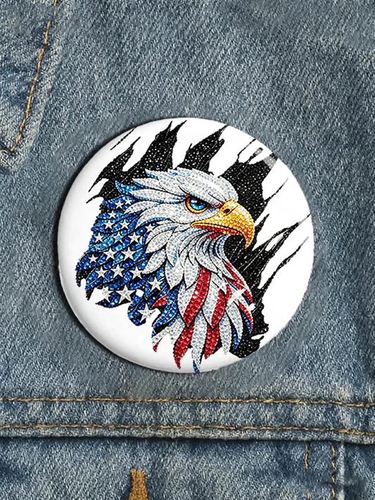 Anniversary Printed Brooch