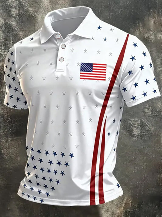 Men's America Print Casual Top