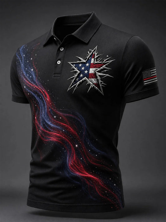 Men's America Print Casual Top