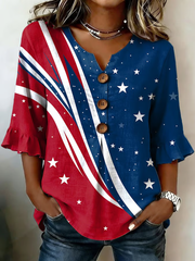 Women's Anniversary Printed Mid-length Sleeves T-Shirt