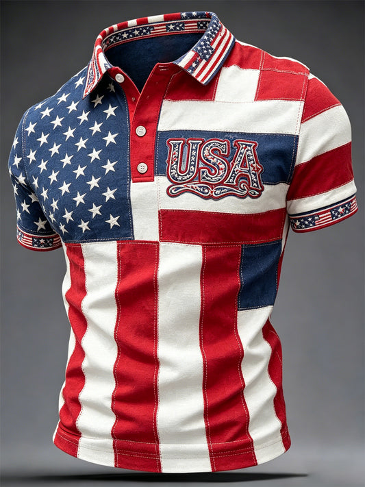 Men's America Print Casual Top