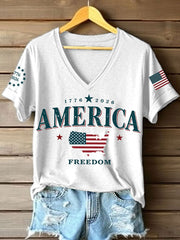 Women's America 1776-2026 V-Neck T-Shirt