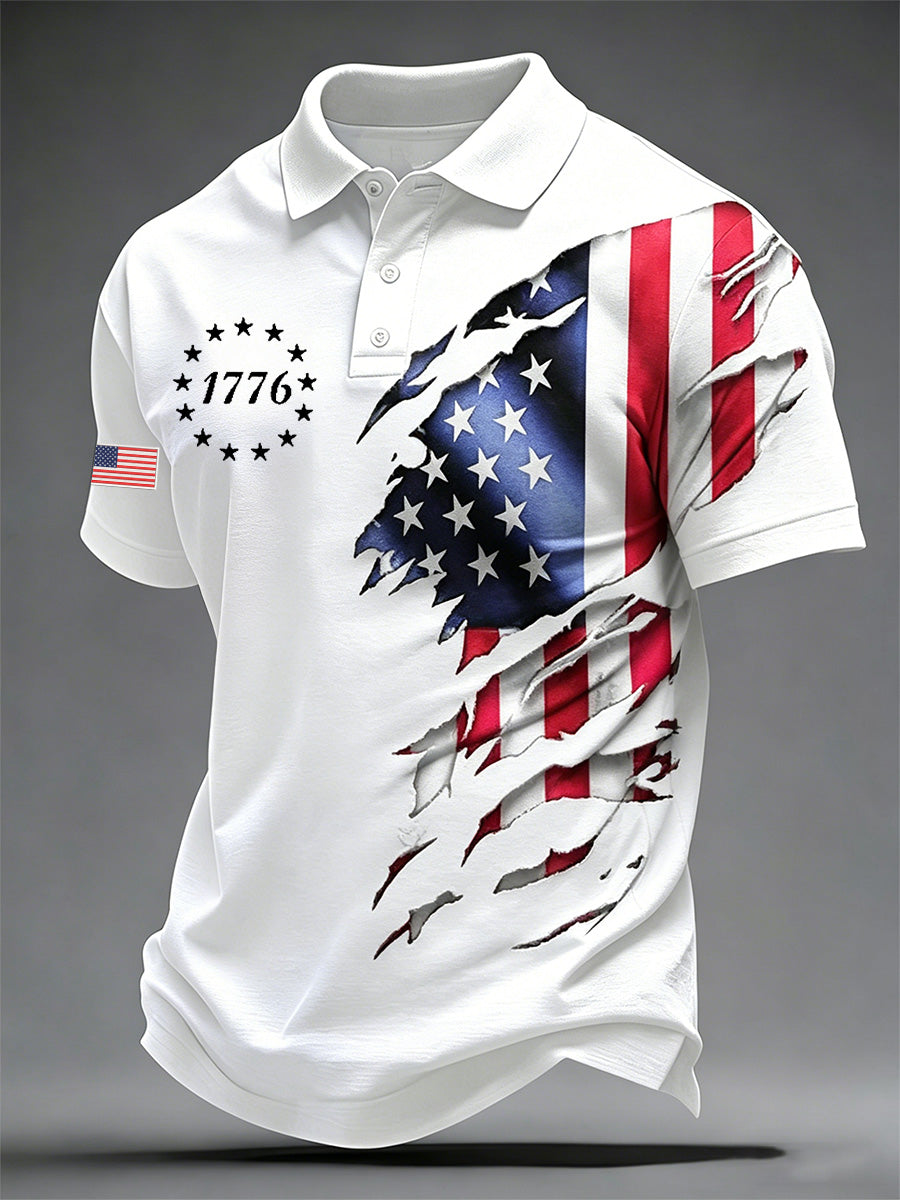 Men's Independence Day 1776-2026 Print Polo