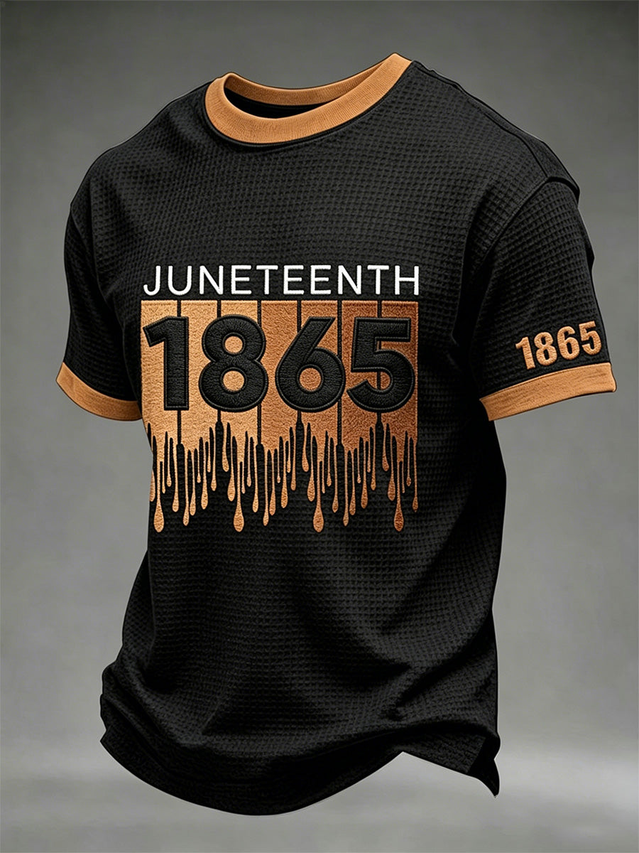 Men's Juneteenth Print Waffle Tee