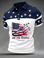 Men's Independence Day We The People Print Polo