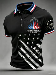 Men's Independence Day We The People Print Polo