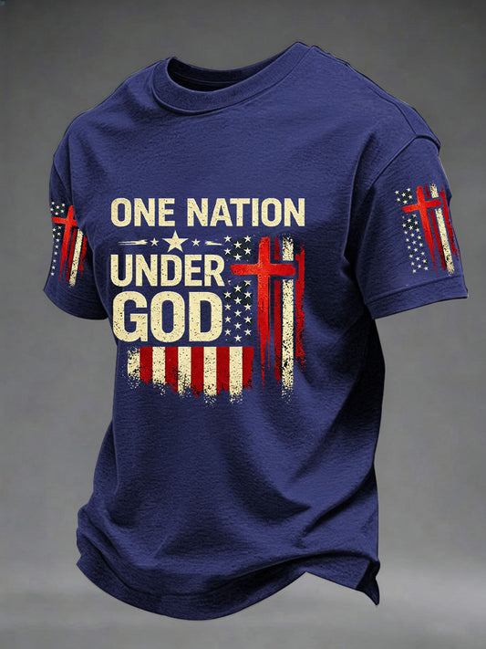 Men's Independence Day One Nation Under God Print Tee