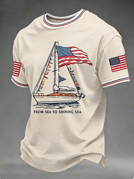 Men's Spilling The Tea Since 1773 4th of July Independence Day Tee