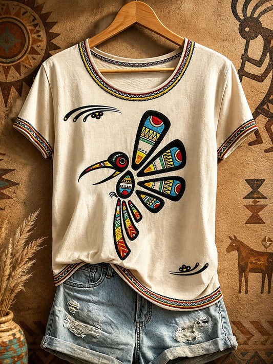 Women's Native Hummingbird Art T-Shirts
