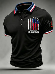 Men's United States Of America Independence Day Print Polo