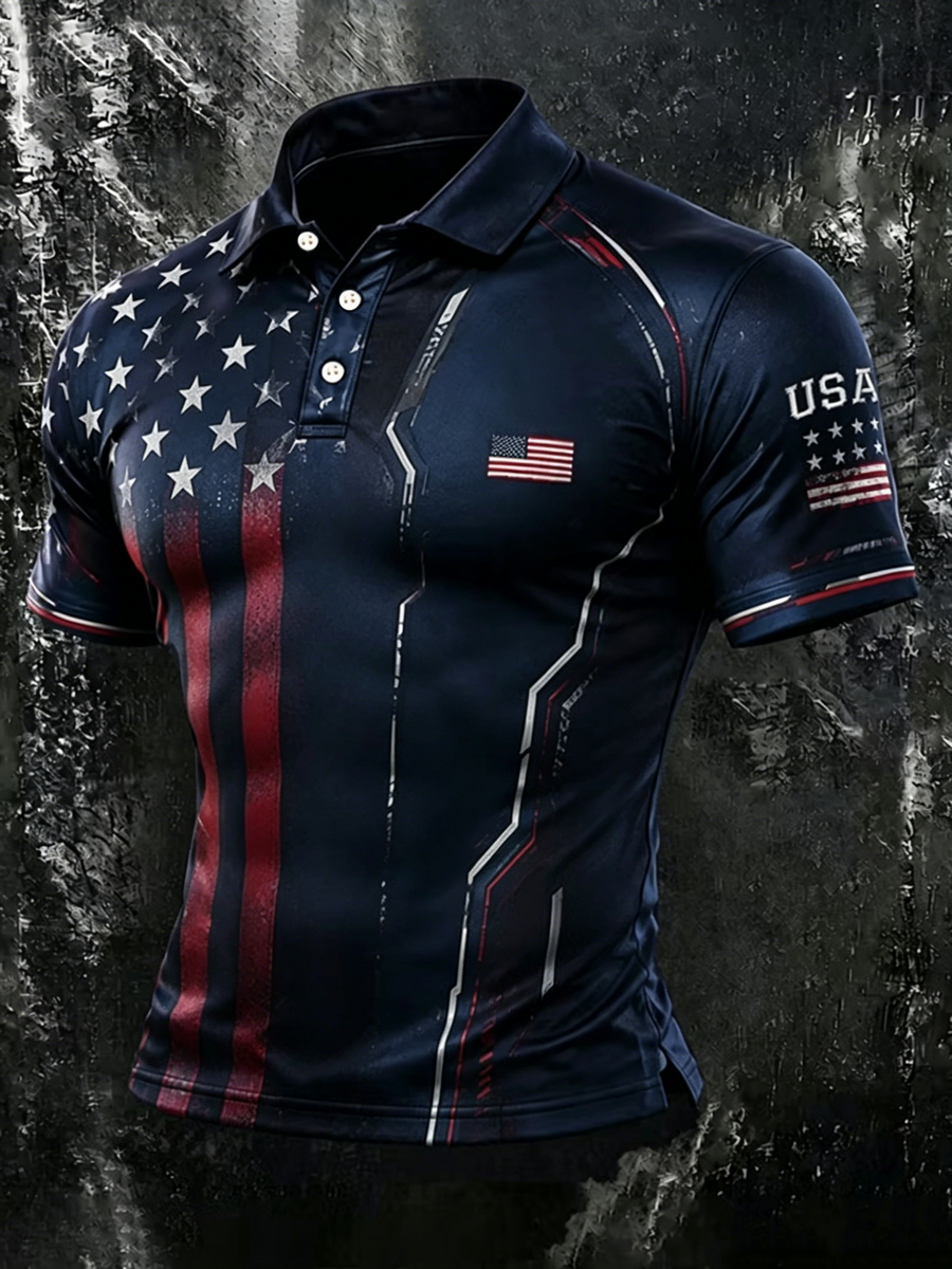 Men's USA Printed polo shirt