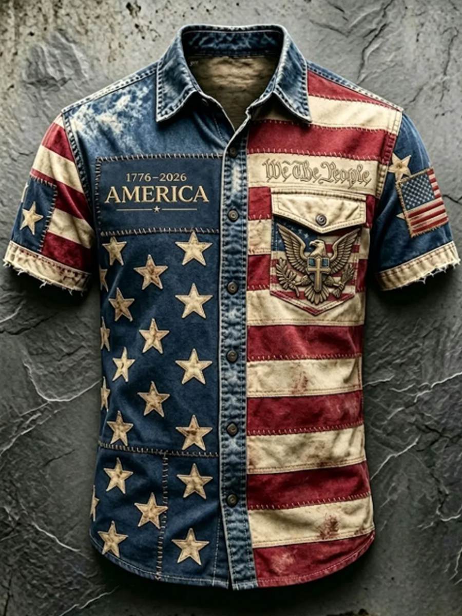 Men'S 250Th Anniversary National Faith Print Shirt