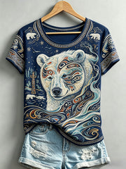 Women's Indigenous Print Casual T-Shirt