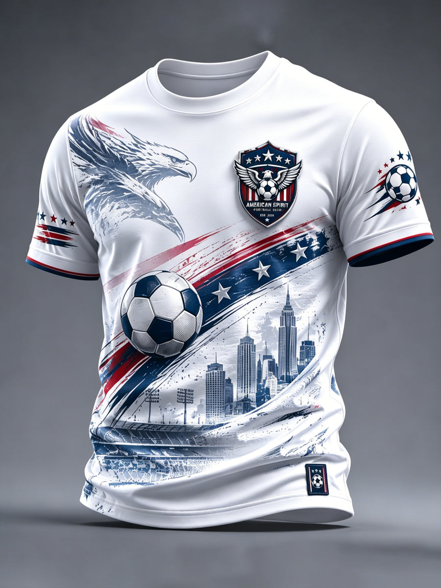 Men's USA Football Printed T-shirt