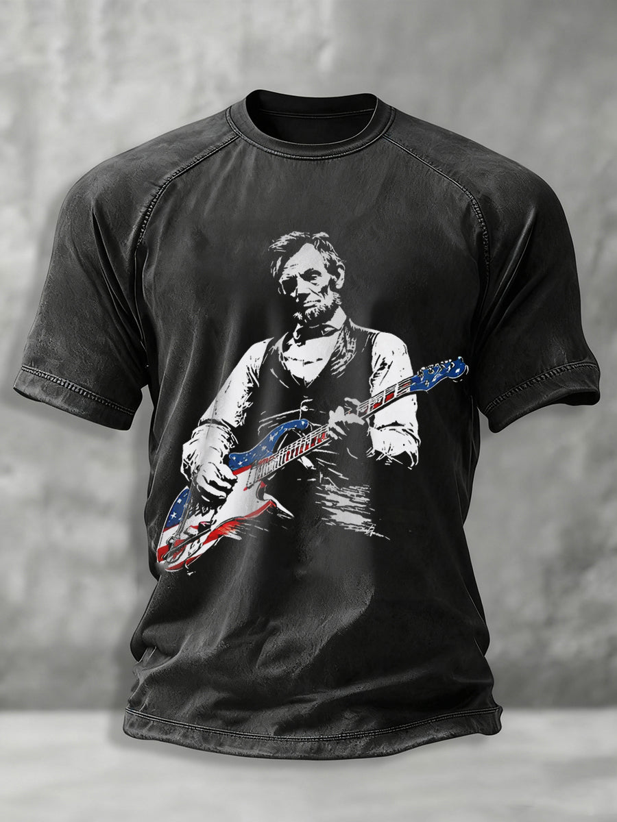 Men's Funny 4th of July Print T-shirt