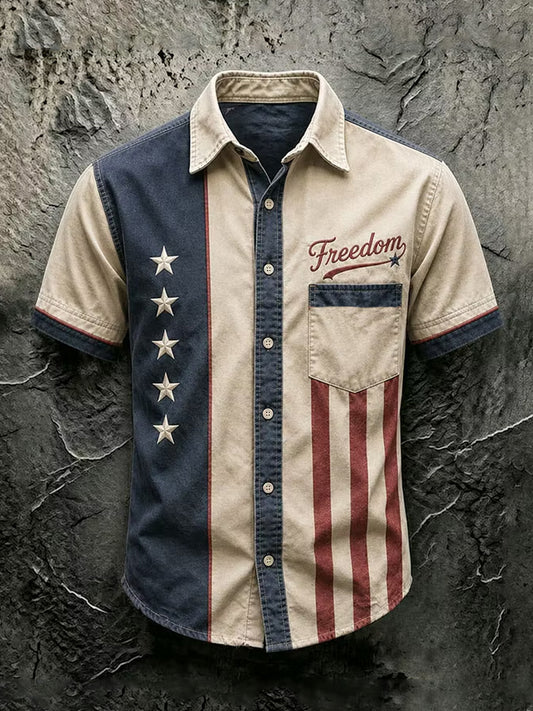 Men's Independence Day Print Casual Shirt