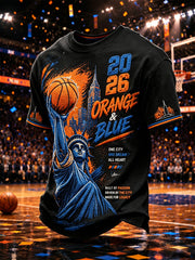 Men's Classic Basketball Fan Graphic Short Sleeve T-shirt