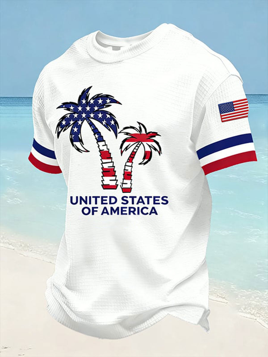 Men's United States Of America Waffle Short Sleeve