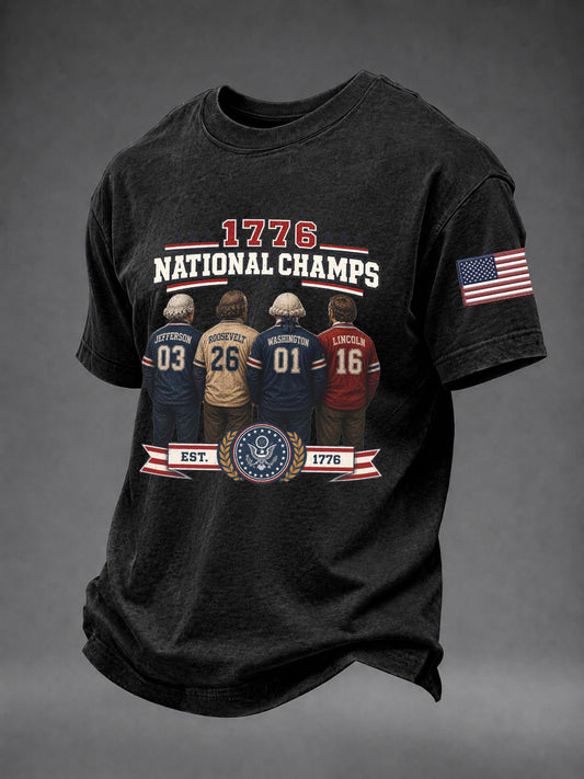 Men's1776 National Champions Short-sleeved T-shirt