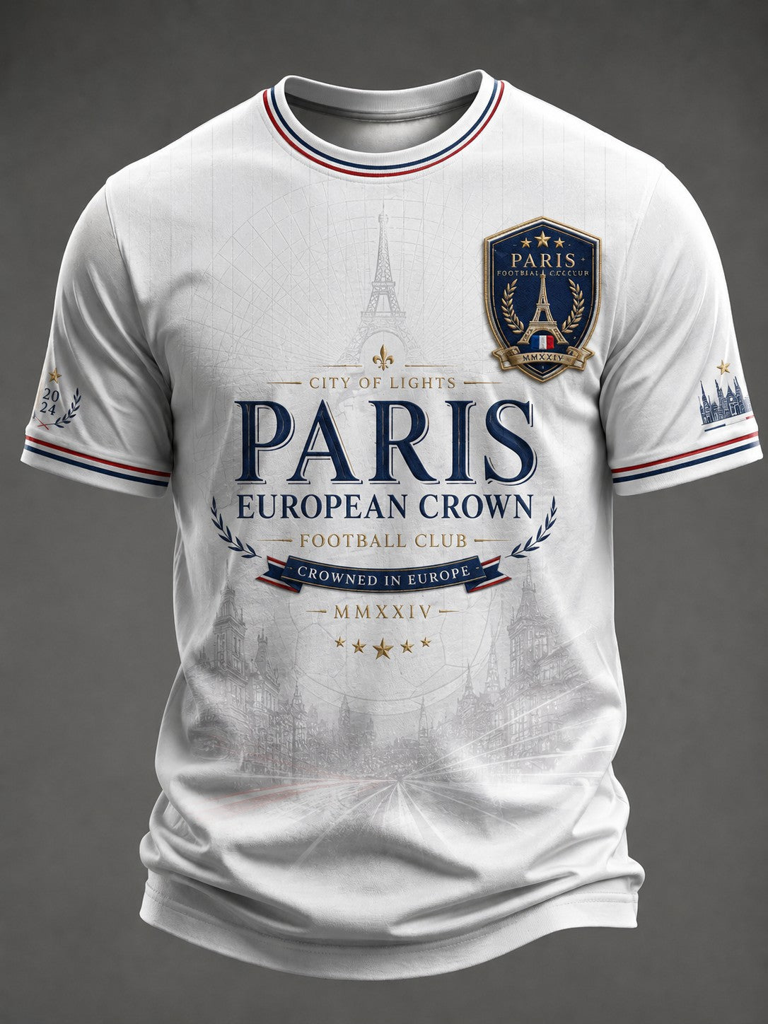 Men's French Football Paris Championship Printed T-shirt